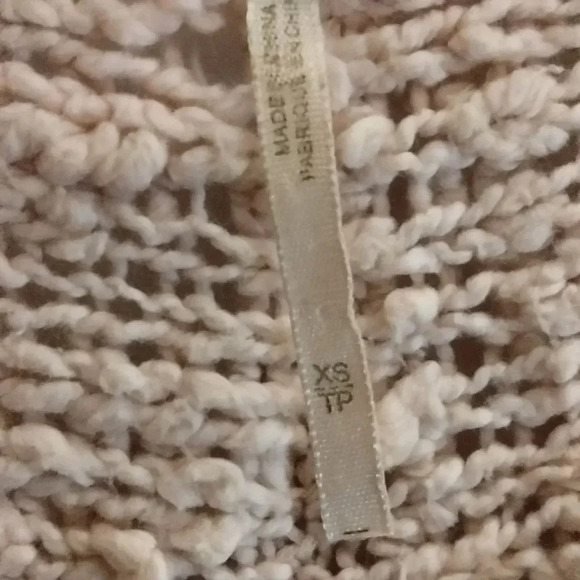 Free People Chunky Knit Boho Pinky peach colored sweater  Barbie Cottage Core​ - Picture 4 of 7